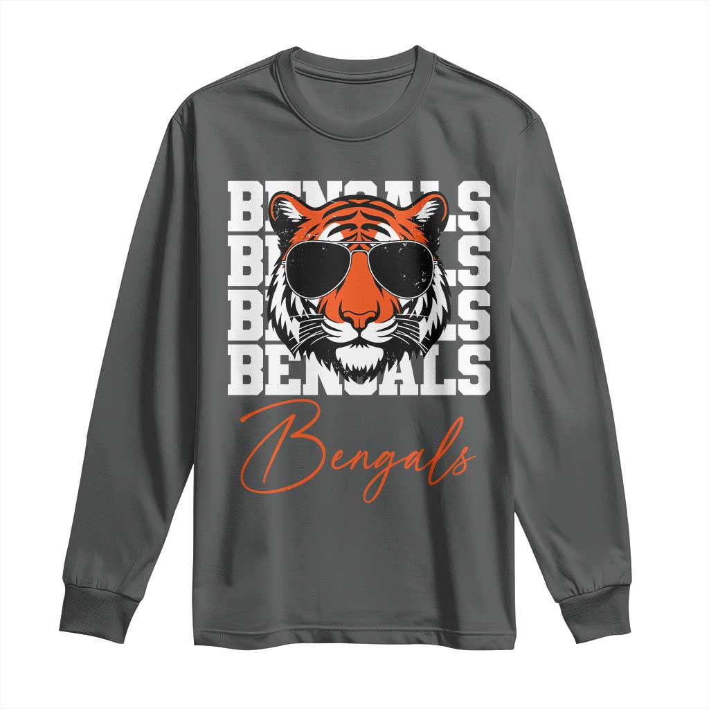 Vintage BFT Long Sleeve Shirt Retro Sports Fan Trendy Game Day Gift TS10 Dark Heather Print Your Wear