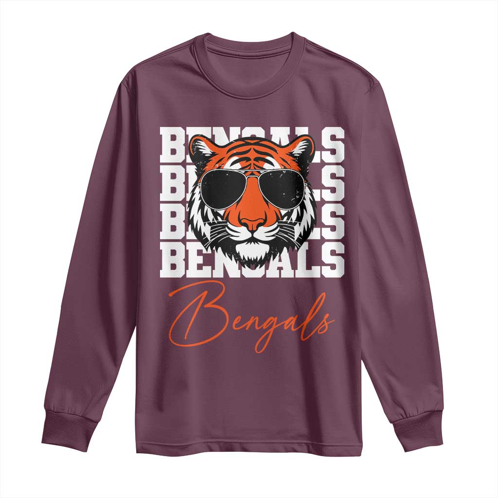 Vintage BFT Long Sleeve Shirt Retro Sports Fan Trendy Game Day Gift TS10 Maroon Print Your Wear