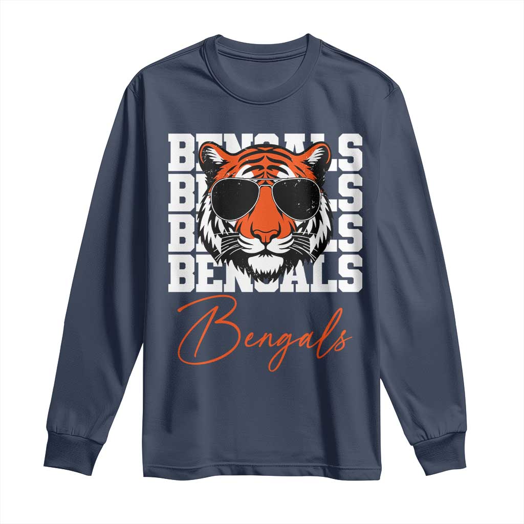 Vintage BFT Long Sleeve Shirt Retro Sports Fan Trendy Game Day Gift TS10 Navy Print Your Wear
