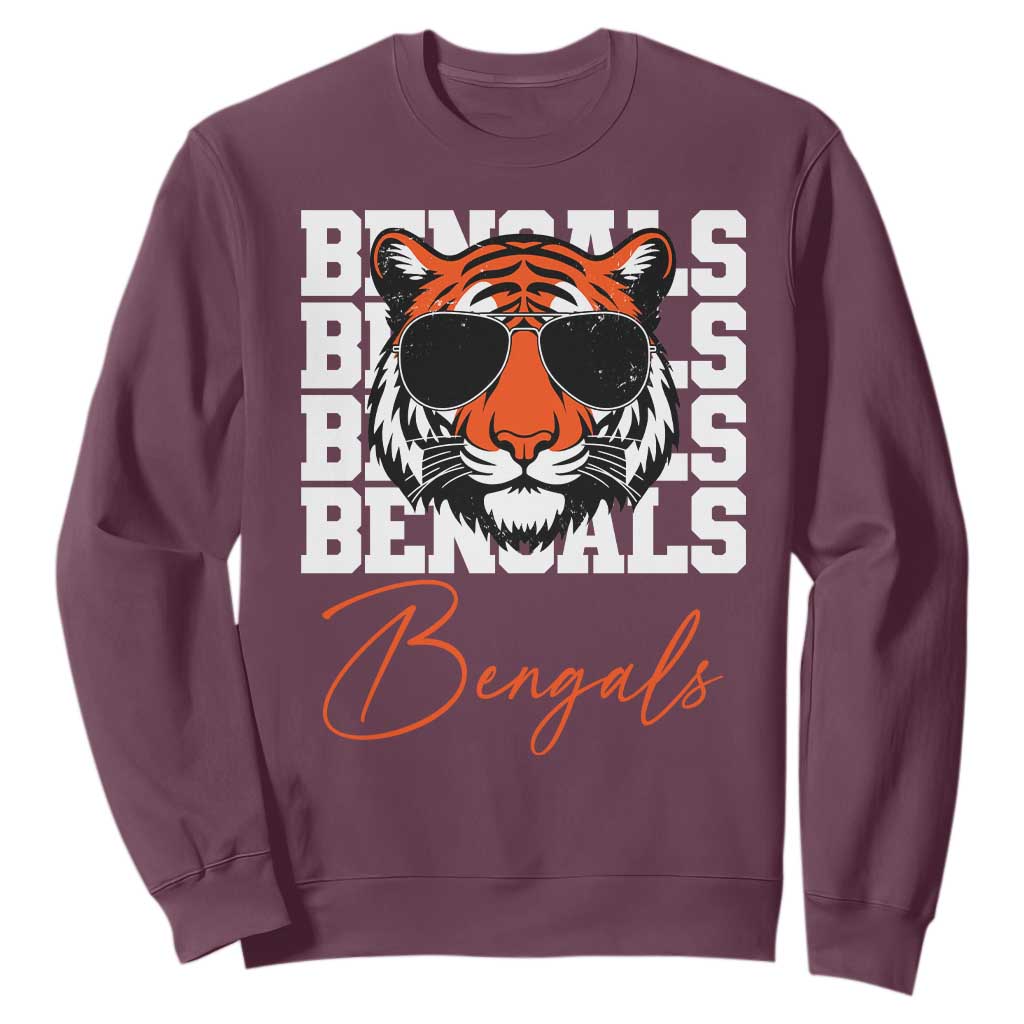 Vintage BFT Sweatshirt Retro Sports Fan Trendy Game Day Gift TS10 Maroon Print Your Wear