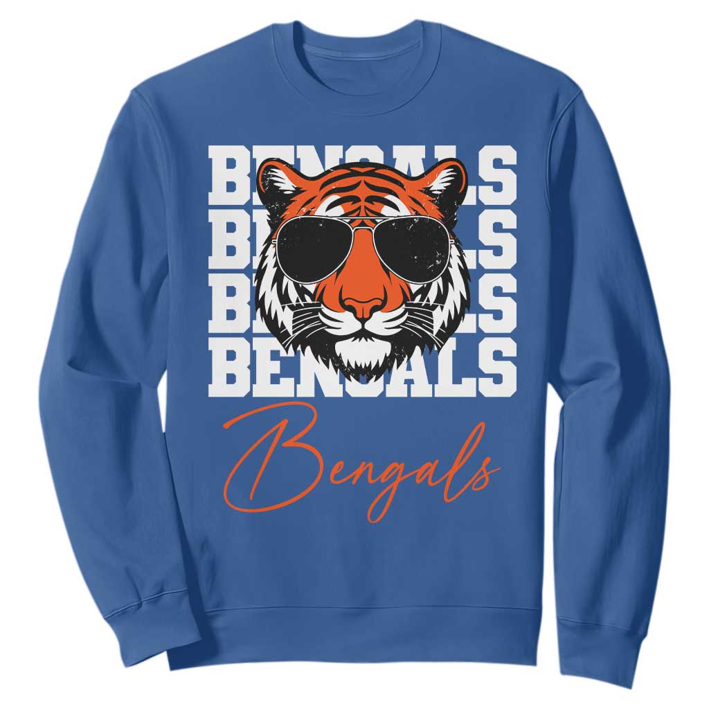 Vintage BFT Sweatshirt Retro Sports Fan Trendy Game Day Gift TS10 Royal Blue Print Your Wear