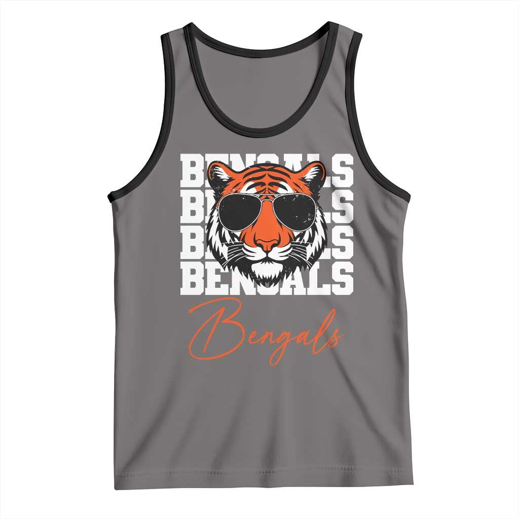Vintage BFT Tank Top Retro Sports Fan Trendy Game Day Gift TS10 Deep Heather Black Print Your Wear