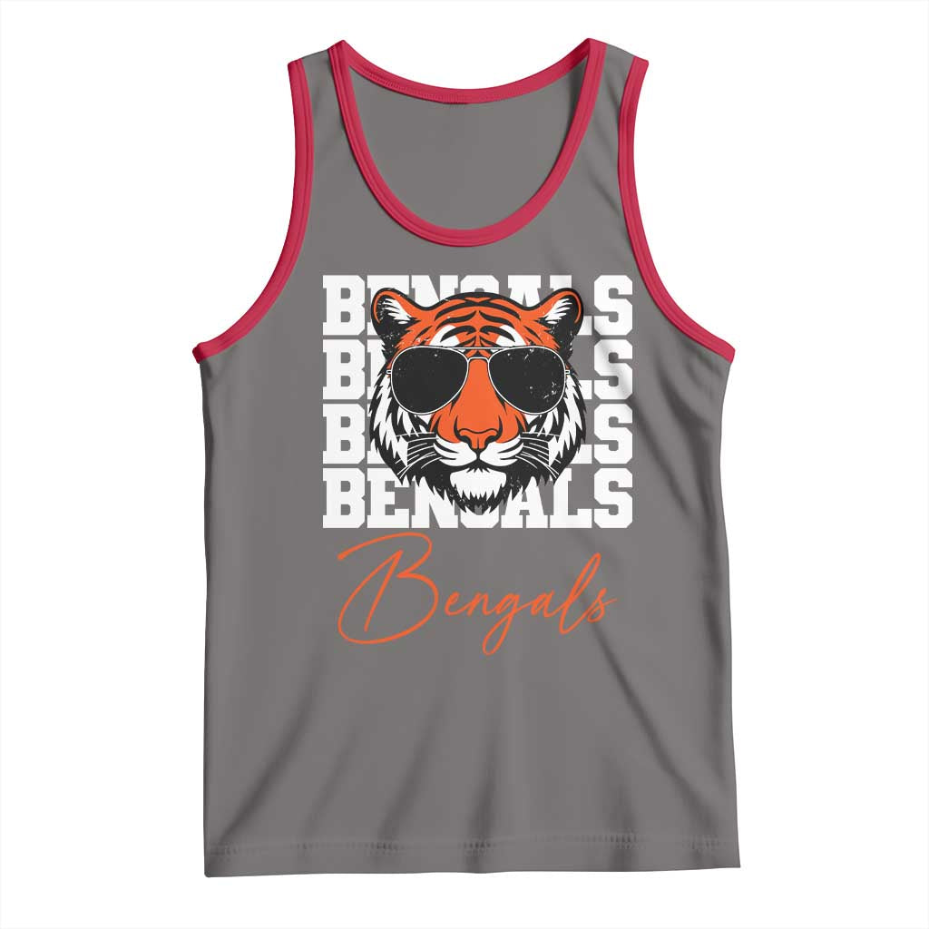 Vintage BFT Tank Top Retro Sports Fan Trendy Game Day Gift TS10 Deep Heather Red Print Your Wear