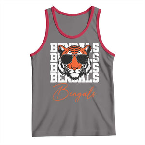 Vintage BFT Tank Top Retro Sports Fan Trendy Game Day Gift TS10 Deep Heather Red Print Your Wear