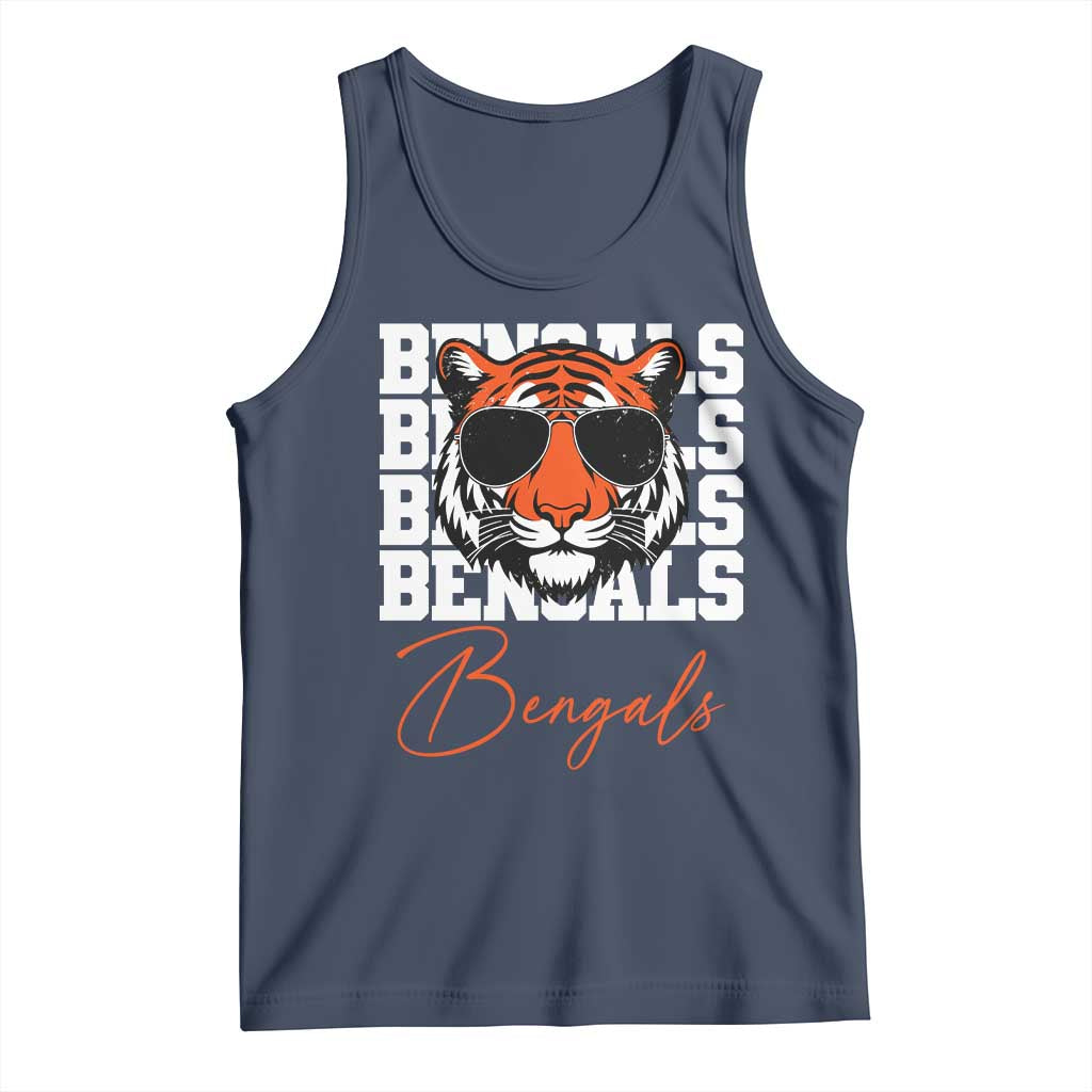 Vintage BFT Tank Top Retro Sports Fan Trendy Game Day Gift TS10 Navy Print Your Wear