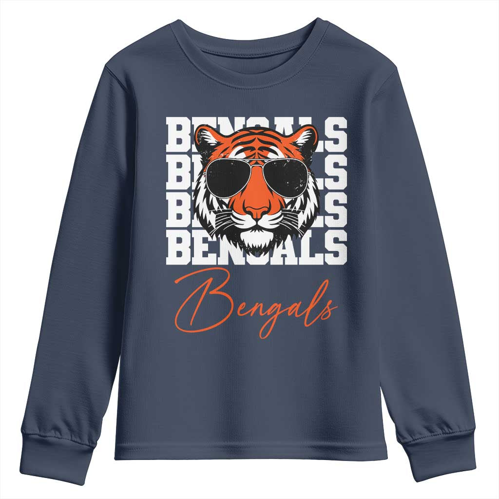 Vintage BFT Youth Sweatshirt Retro Sports Fan Trendy Game Day Gift TS10 Navy Print Your Wear