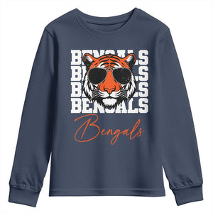 Vintage BFT Youth Sweatshirt Retro Sports Fan Trendy Game Day Gift TS10 Navy Print Your Wear