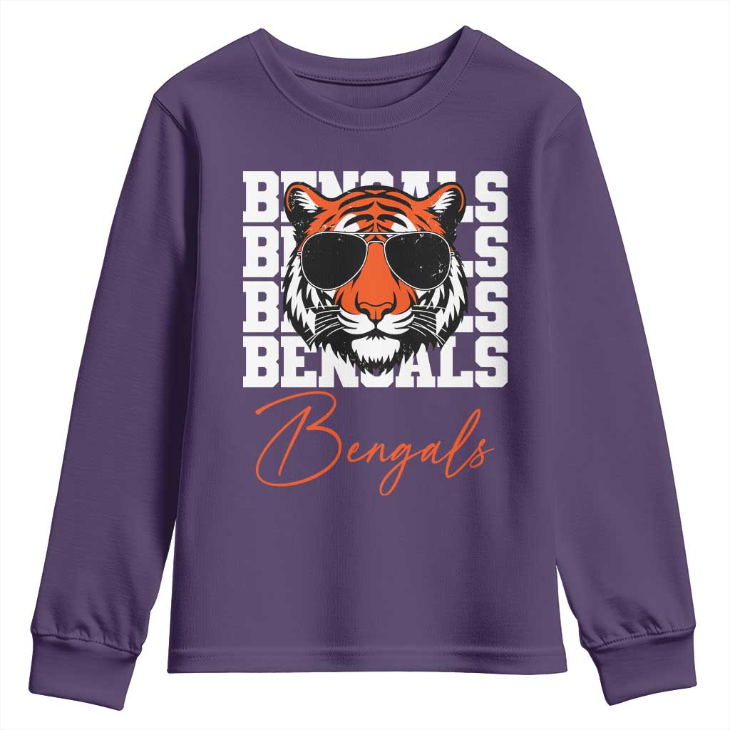 Vintage BFT Youth Sweatshirt Retro Sports Fan Trendy Game Day Gift TS10 Purple Print Your Wear