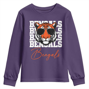 Vintage BFT Youth Sweatshirt Retro Sports Fan Trendy Game Day Gift TS10 Purple Print Your Wear