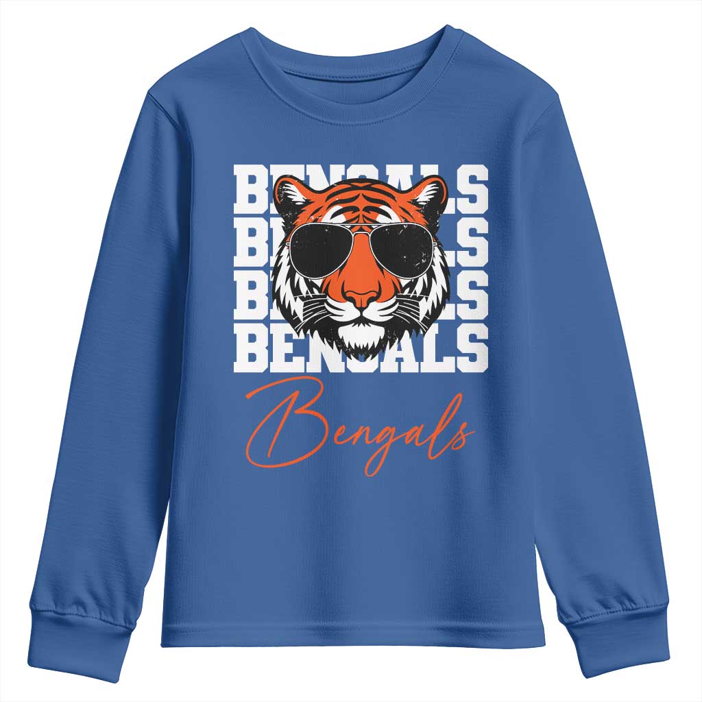 Vintage BFT Youth Sweatshirt Retro Sports Fan Trendy Game Day Gift TS10 Royal Blue Print Your Wear