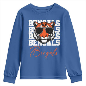 Vintage BFT Youth Sweatshirt Retro Sports Fan Trendy Game Day Gift TS10 Royal Blue Print Your Wear
