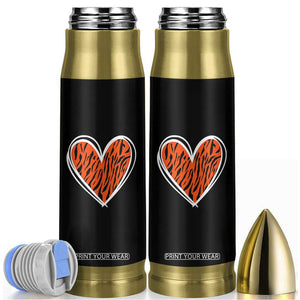 Bengal Tiger Heart Bullet Tumbler Retro BFT Sports Fan Trendy Game Day Gift TS10 Black Print Your Wear