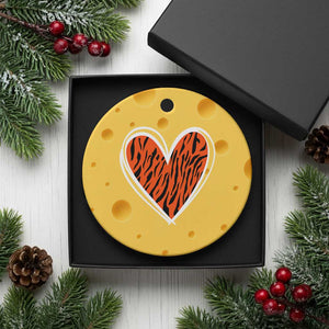 Bengal Tiger Heart Ceramic Ornament Retro BFT Sports Fan Trendy Game Day Gift TS10 1pc Yellow Cheese Print Your Wear