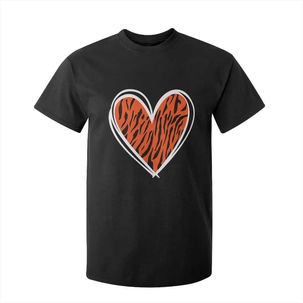 Bengal Tiger Heart T Shirt For Kid Retro BFT Sports Fan Trendy Game Day Gift TS10 Black Print Your Wear