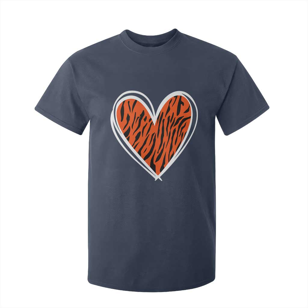 Bengal Tiger Heart T Shirt For Kid Retro BFT Sports Fan Trendy Game Day Gift TS10 Navy Print Your Wear