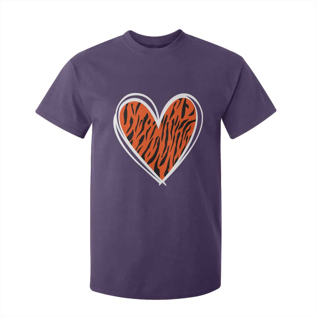 Bengal Tiger Heart T Shirt For Kid Retro BFT Sports Fan Trendy Game Day Gift TS10 Purple Print Your Wear