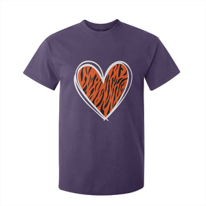 Bengal Tiger Heart T Shirt For Kid Retro BFT Sports Fan Trendy Game Day Gift TS10 Purple Print Your Wear
