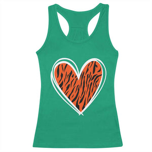 Bengal Tiger Heart Racerback Tank Top Retro BFT Sports Fan Trendy Game Day Gift TS10 Irish Green Print Your Wear