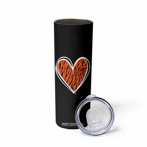 Bengal Tiger Heart Skinny Tumbler Retro BFT Sports Fan Trendy Game Day Gift TS10 Print Your Wear
