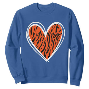 Bengal Tiger Heart Sweatshirt Retro BFT Sports Fan Trendy Game Day Gift TS10 Royal Blue Print Your Wear