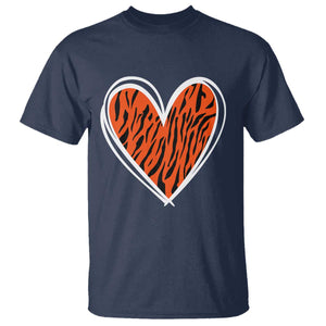 Bengal Tiger Heart T Shirt Retro BFT Sports Fan Trendy Game Day Gift TS10 Navy Print Your Wear