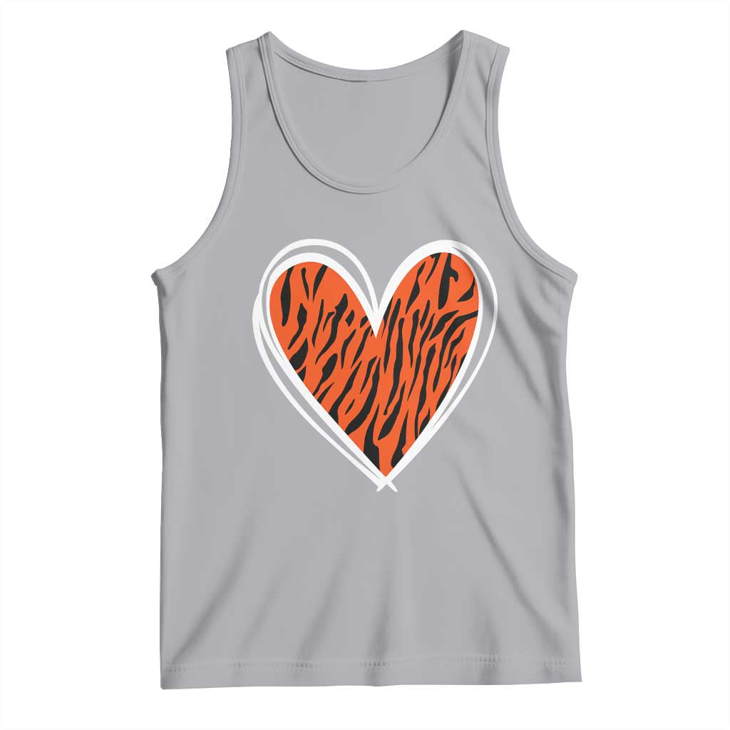 Bengal Tiger Heart Tank Top Retro BFT Sports Fan Trendy Game Day Gift TS10 Athletic Heather Print Your Wear