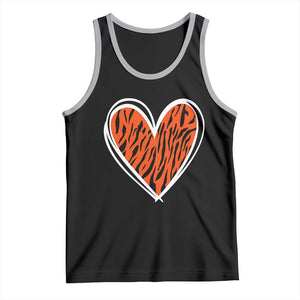 Bengal Tiger Heart Tank Top Retro BFT Sports Fan Trendy Game Day Gift TS10 Black Athletic Heather Print Your Wear