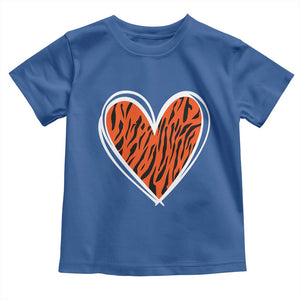 Bengal Tiger Heart Toddler T Shirt Retro BFT Sports Fan Trendy Game Day Gift TS10 Royal Blue Print Your Wear