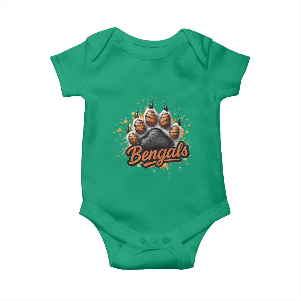 Vintage BFT Football Baby Onesie Retro Sports Fan Trendy Game Day Spirit TS10 Irish Green Print Your Wear