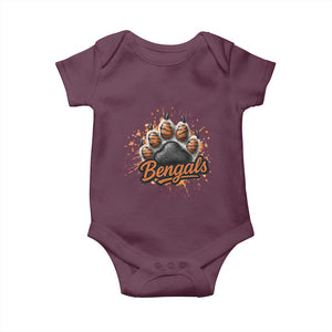 Vintage BFT Football Baby Onesie Retro Sports Fan Trendy Game Day Spirit TS10 Maroon Print Your Wear