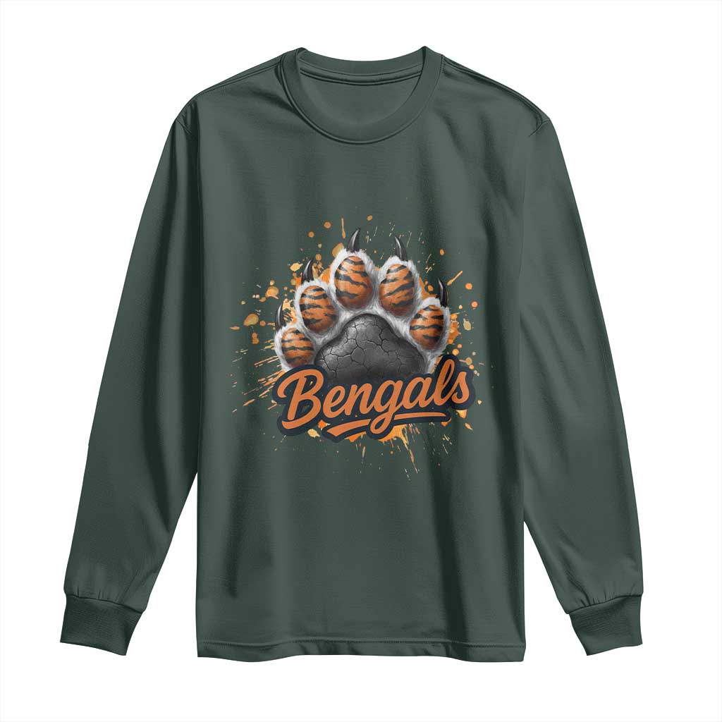 Vintage BFT Football Long Sleeve Shirt Retro Sports Fan Trendy Game Day Spirit TS10 Dark Forest Green Print Your Wear