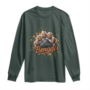 Vintage BFT Football Long Sleeve Shirt Retro Sports Fan Trendy Game Day Spirit TS10 Dark Forest Green Print Your Wear