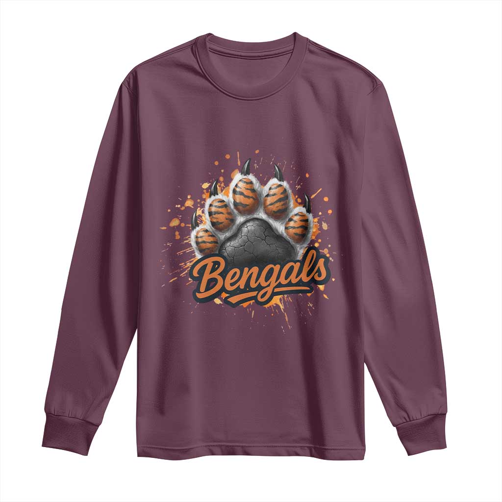 Vintage BFT Football Long Sleeve Shirt Retro Sports Fan Trendy Game Day Spirit TS10 Maroon Print Your Wear