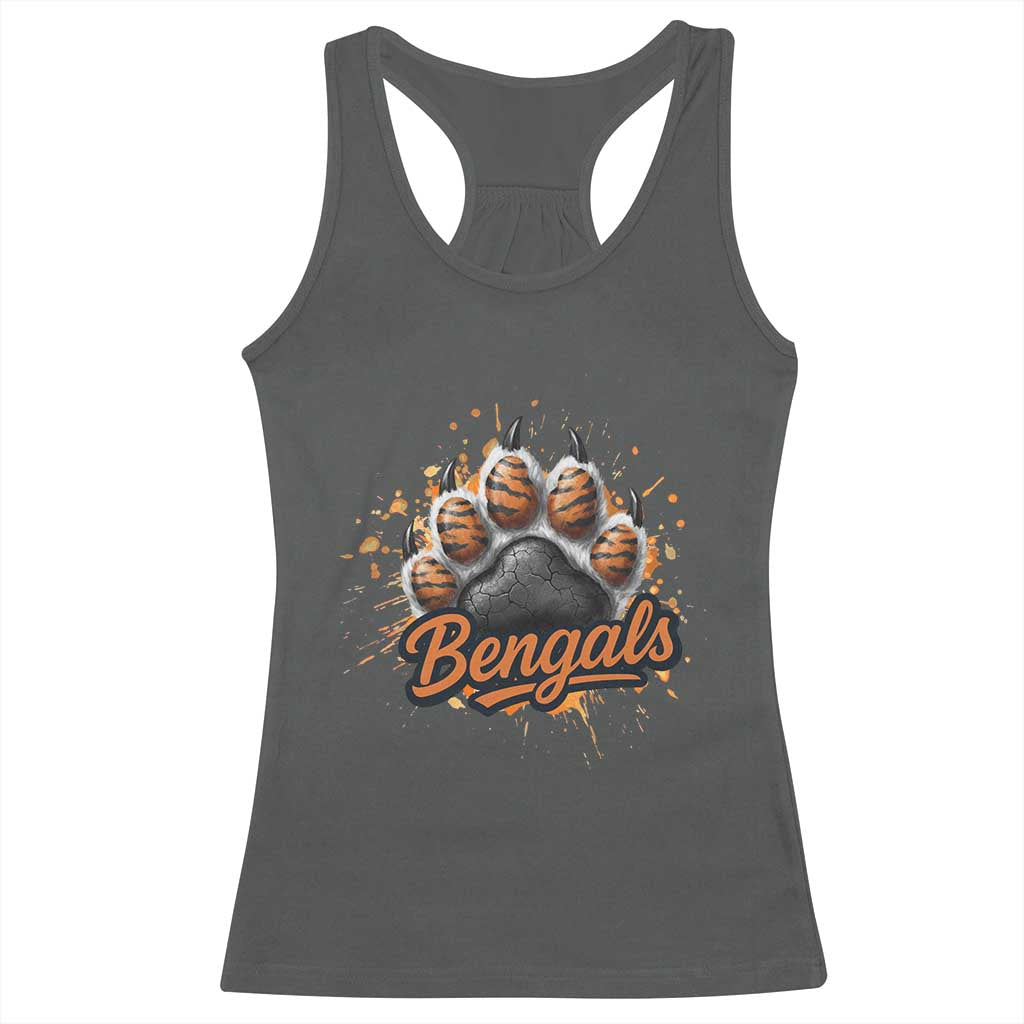 Vintage BFT Football Racerback Tank Top Retro Sports Fan Trendy Game Day Spirit TS10 Dark Heather Print Your Wear