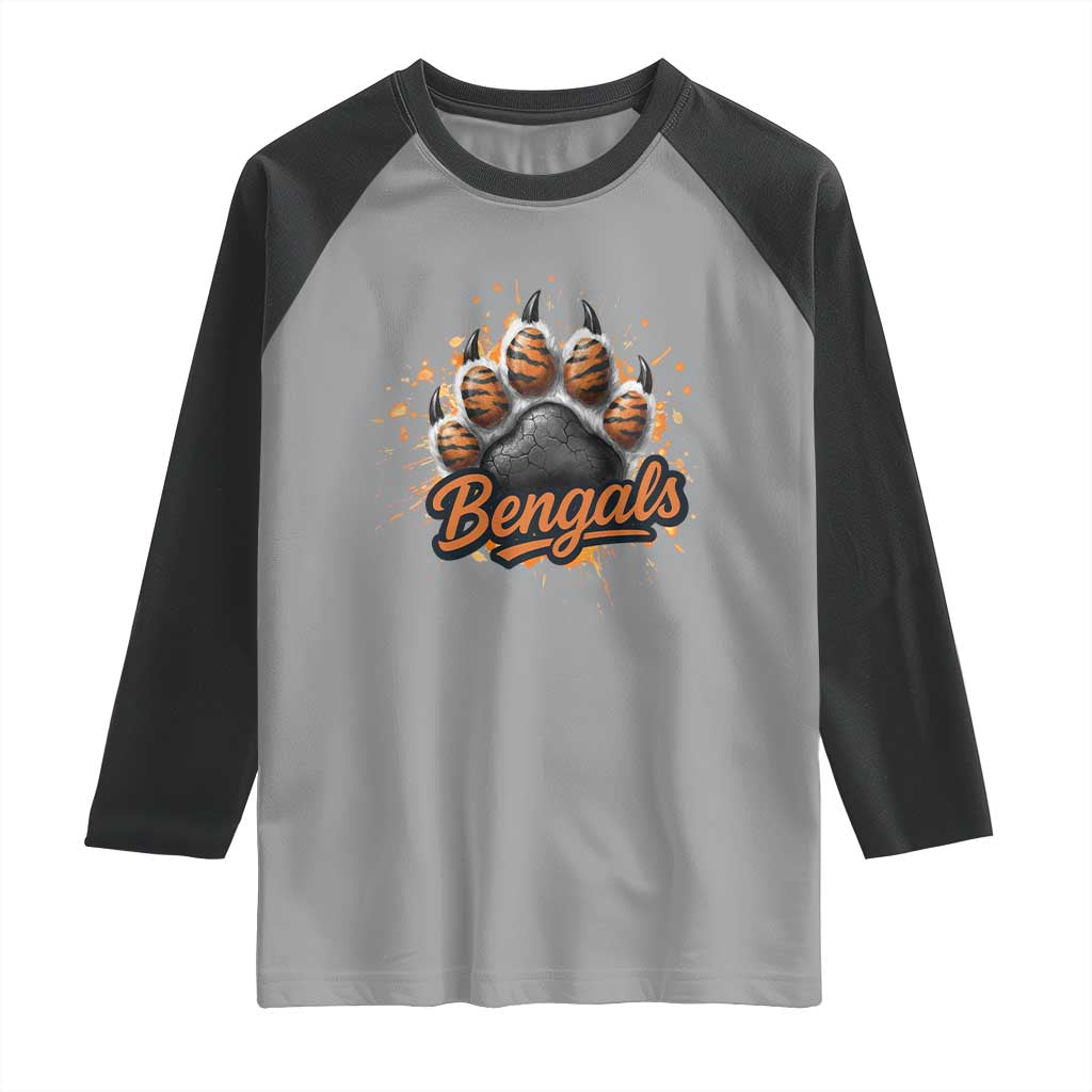 Vintage BFT Football Raglan Shirt Retro Sports Fan Trendy Game Day Spirit TS10 Sport Gray Black Print Your Wear