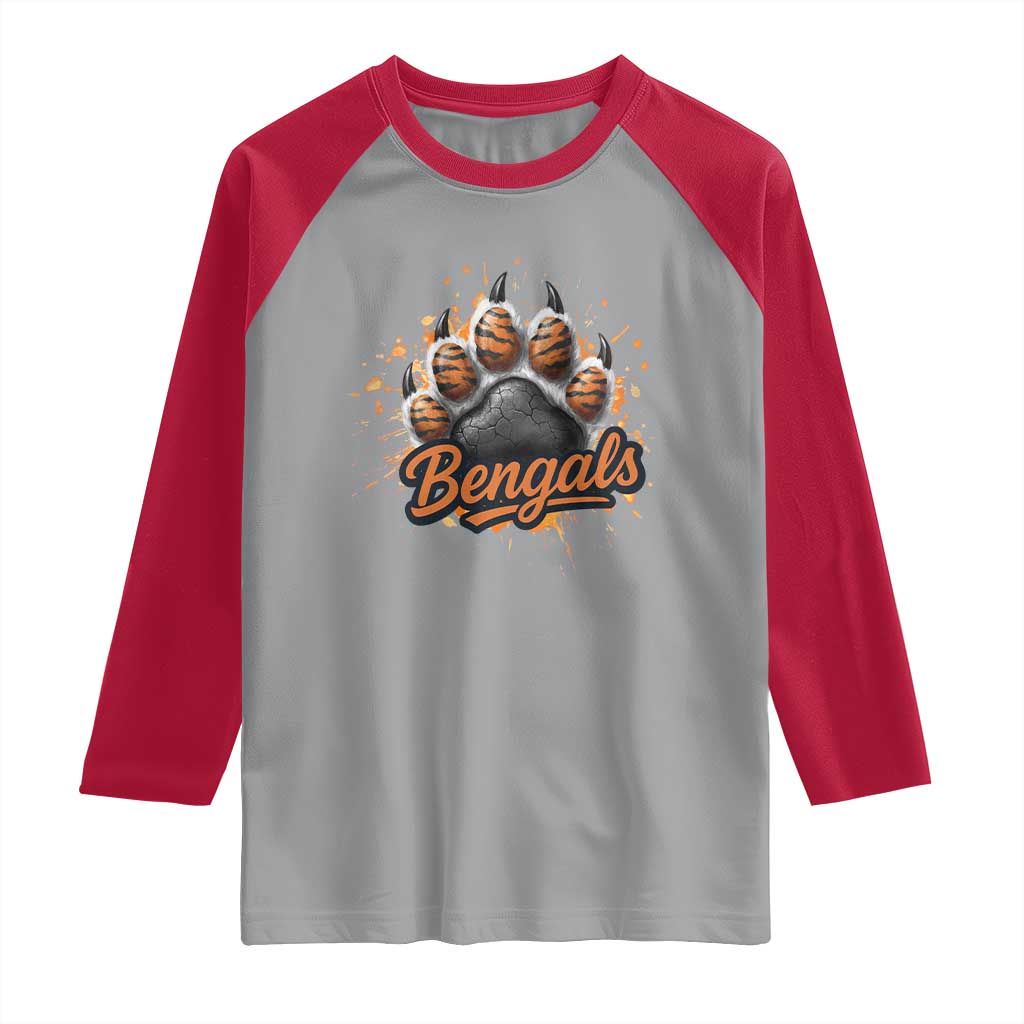 Vintage BFT Football Raglan Shirt Retro Sports Fan Trendy Game Day Spirit TS10 Sport Gray Red Print Your Wear