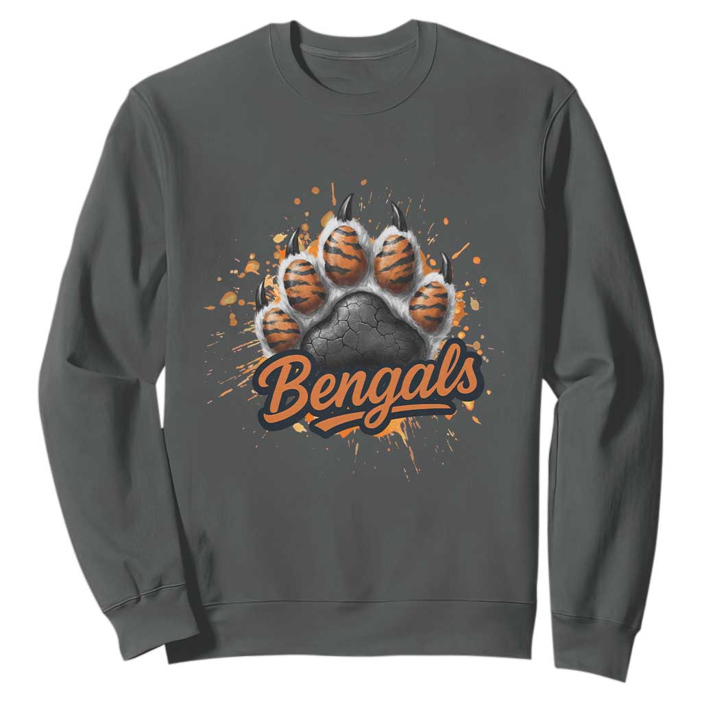 Vintage BFT Football Sweatshirt Retro Sports Fan Trendy Game Day Spirit TS10 Dark Heather Print Your Wear