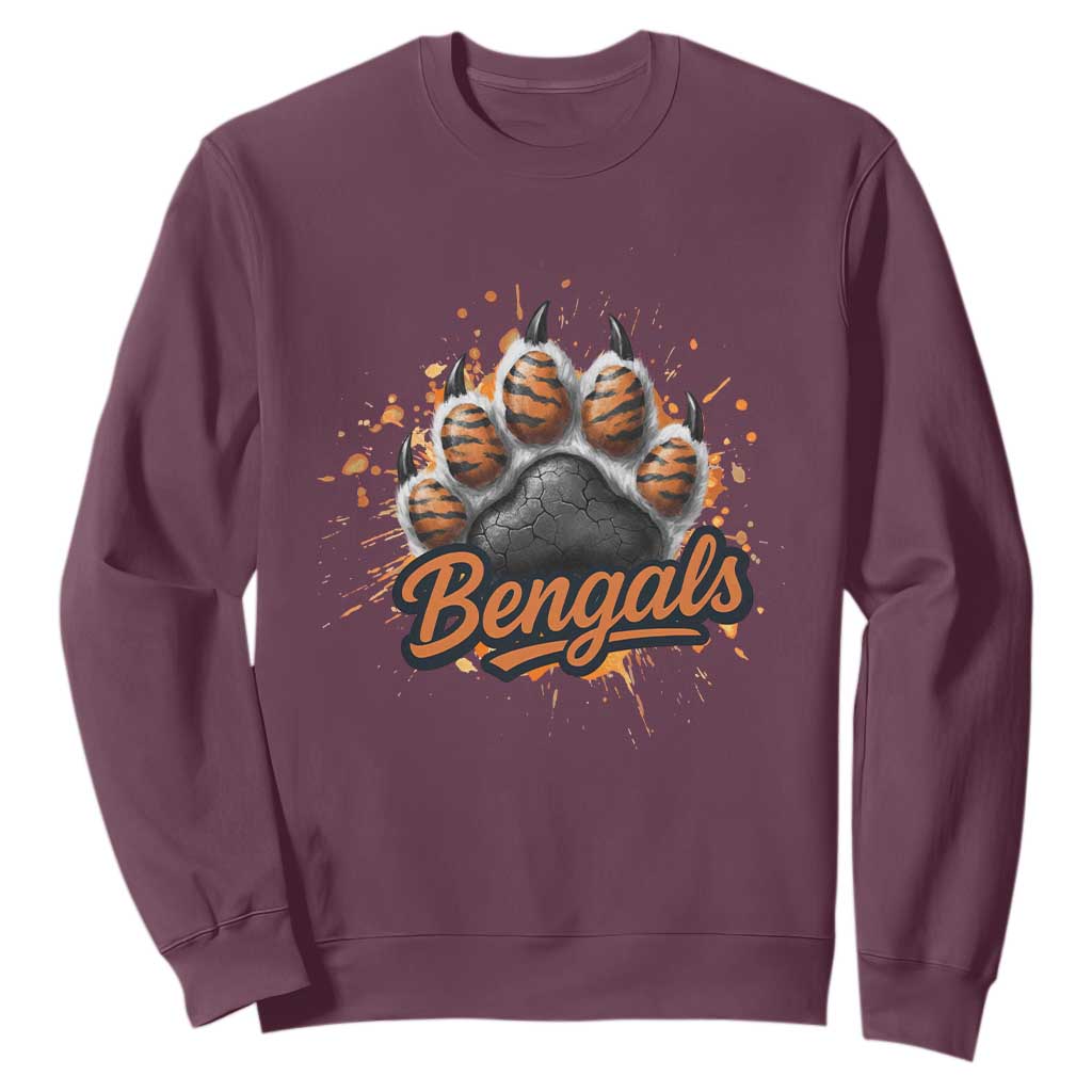Vintage BFT Football Sweatshirt Retro Sports Fan Trendy Game Day Spirit TS10 Maroon Print Your Wear