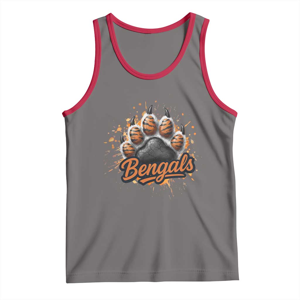 Vintage BFT Football Tank Top Retro Sports Fan Trendy Game Day Spirit TS10 Deep Heather Red Print Your Wear
