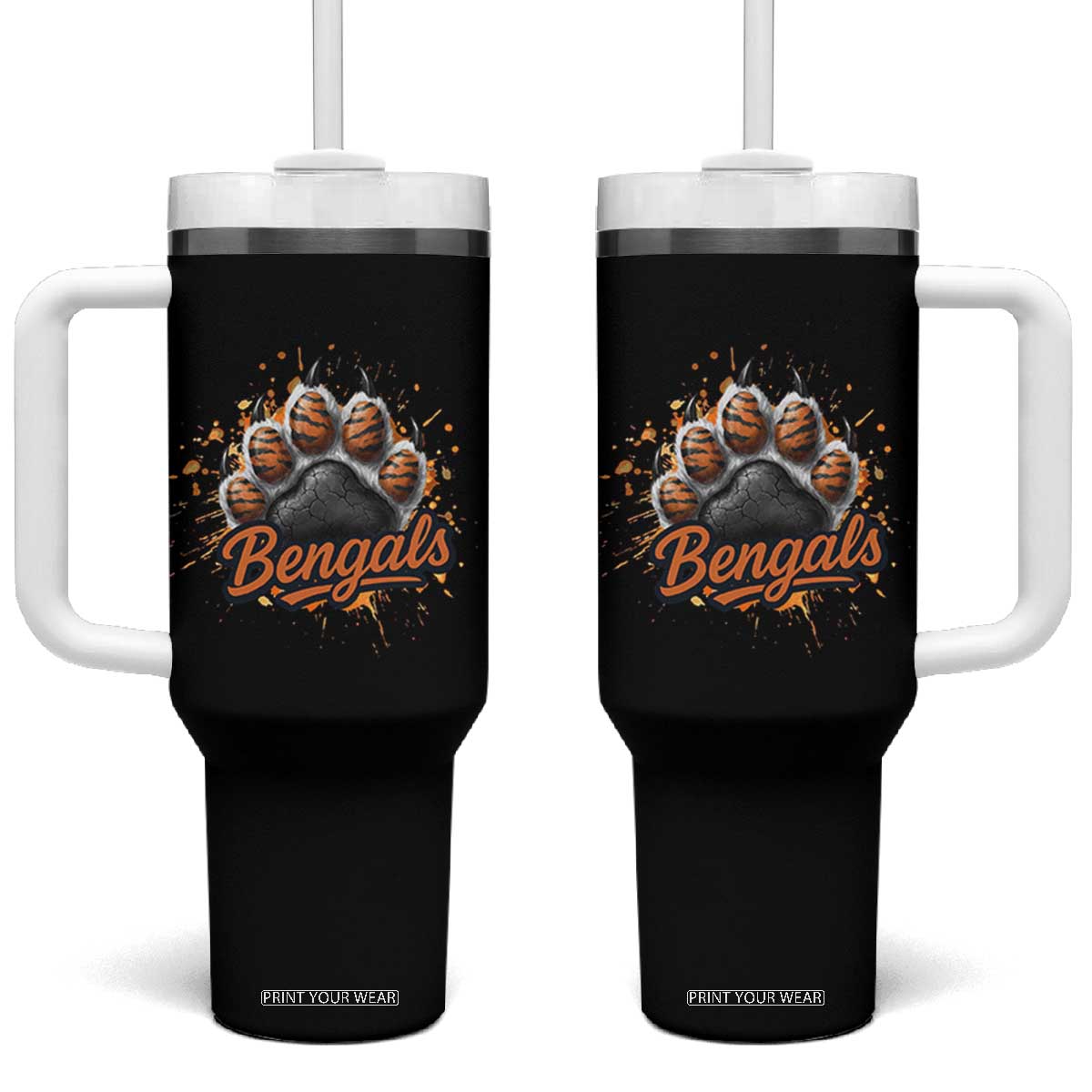 Vintage BFT Football Tumbler With Handle Retro Sports Fan Trendy Game Day Spirit TS10 One Size: 40 oz Black Print Your Wear