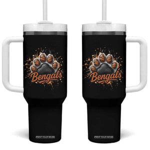 Vintage BFT Football Tumbler With Handle Retro Sports Fan Trendy Game Day Spirit TS10 One Size: 40 oz Black Print Your Wear