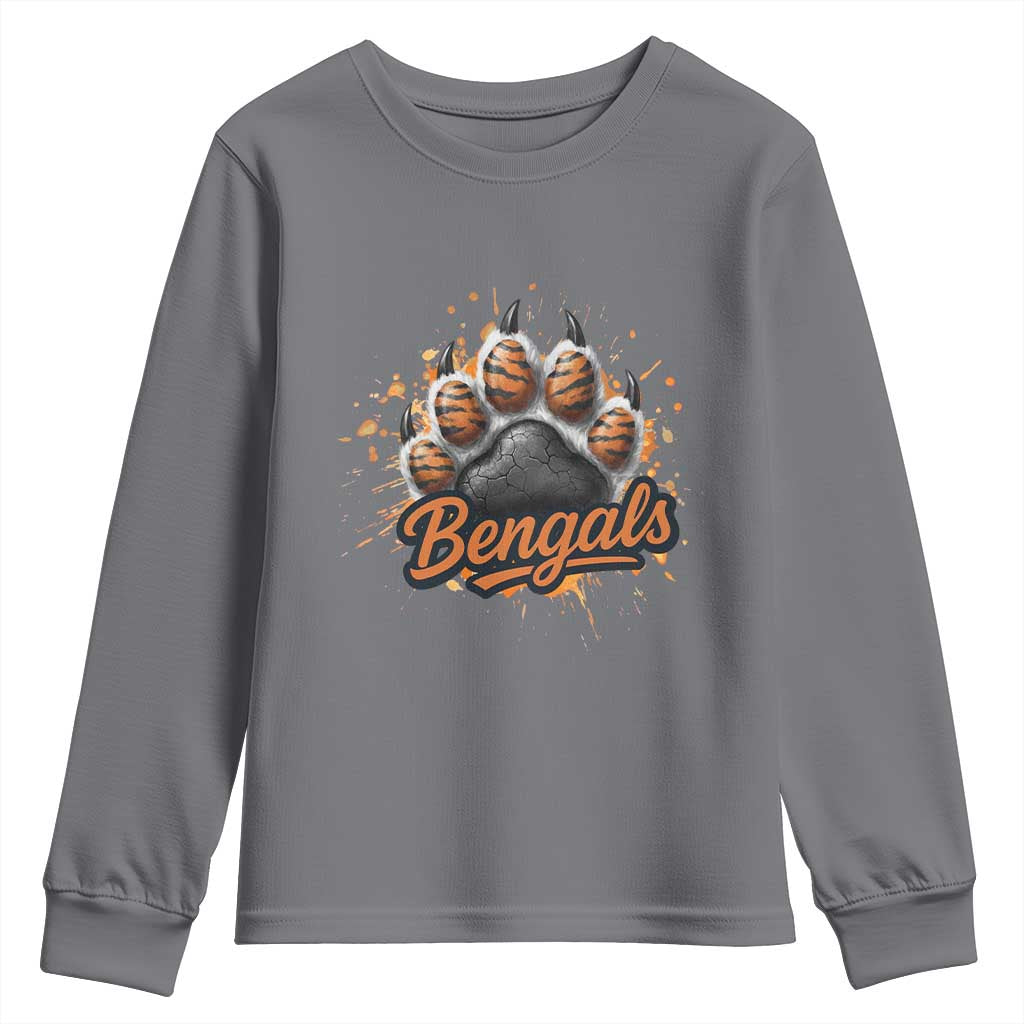 Vintage BFT Football Youth Sweatshirt Retro Sports Fan Trendy Game Day Spirit TS10 Charcoal Print Your Wear