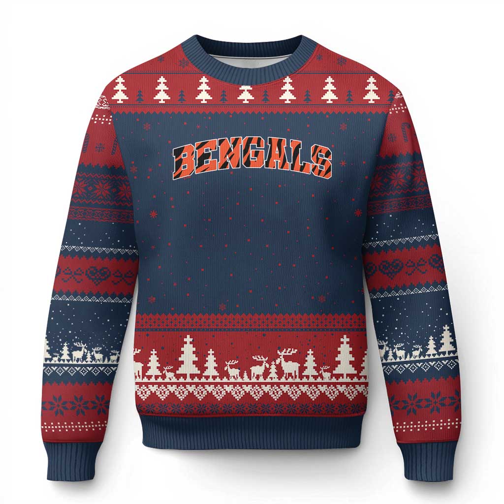 Vintage BFT Football Ugly Christmas Sweater Retro Sports Style 80s 90s Gifts TS10 Navy Red Print Your Wear