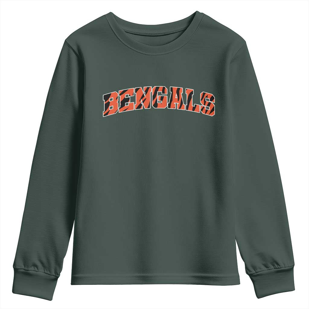 Vintage BFT Football Youth Sweatshirt Retro Sports Style 80s 90s Gifts TS10 Dark Forest Green Print Your Wear