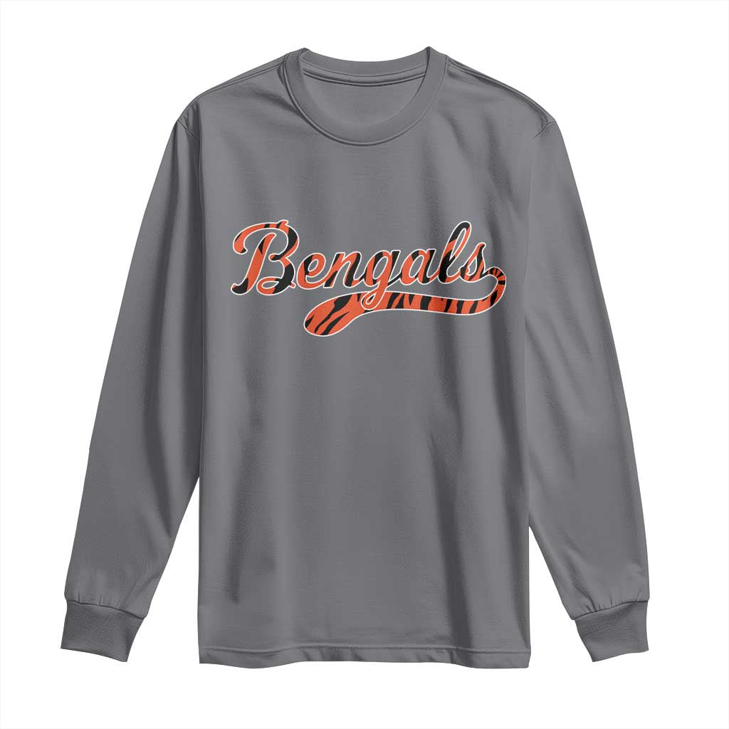 Vintage BFT Football Long Sleeve Shirt Retro Sports Style 80s 90s Cincy Lovers TS10 Charcoal Print Your Wear