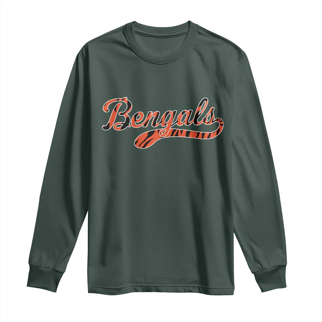 Vintage BFT Football Long Sleeve Shirt Retro Sports Style 80s 90s Cincy Lovers TS10 Dark Forest Green Print Your Wear