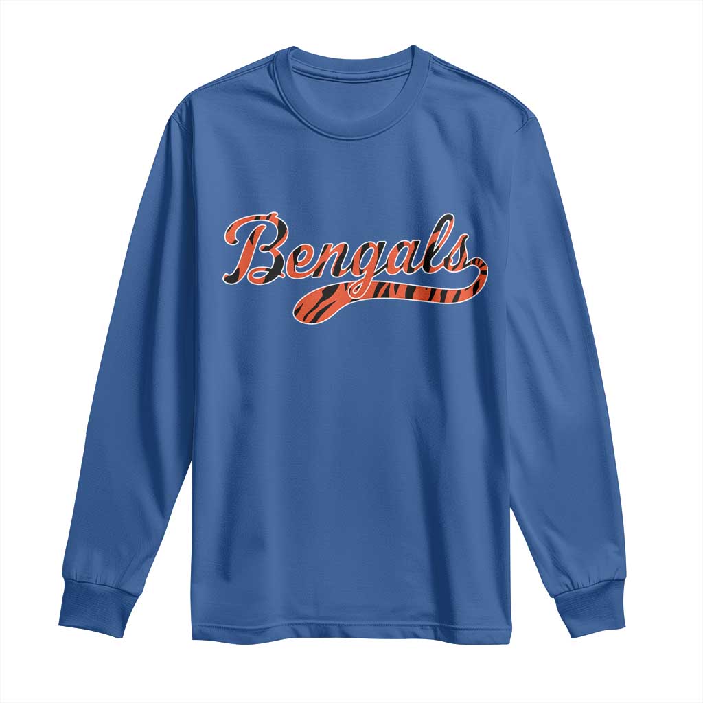 Vintage BFT Football Long Sleeve Shirt Retro Sports Style 80s 90s Cincy Lovers TS10 Royal Blue Print Your Wear