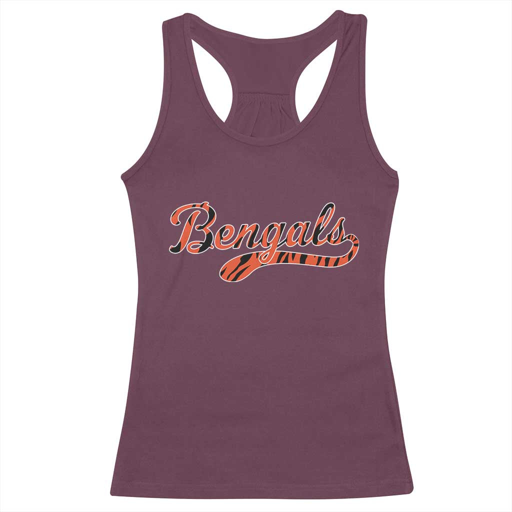 Vintage BFT Football Racerback Tank Top Retro Sports Style 80s 90s Cincy Lovers TS10 Maroon Print Your Wear