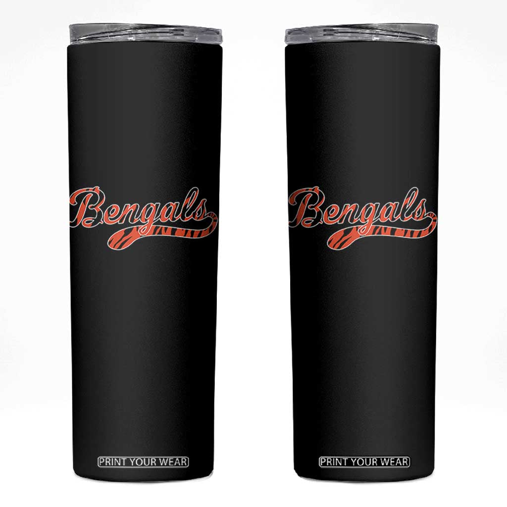 Vintage BFT Football Skinny Tumbler Retro Sports Style 80s 90s Cincy Lovers TS10 Black Print Your Wear