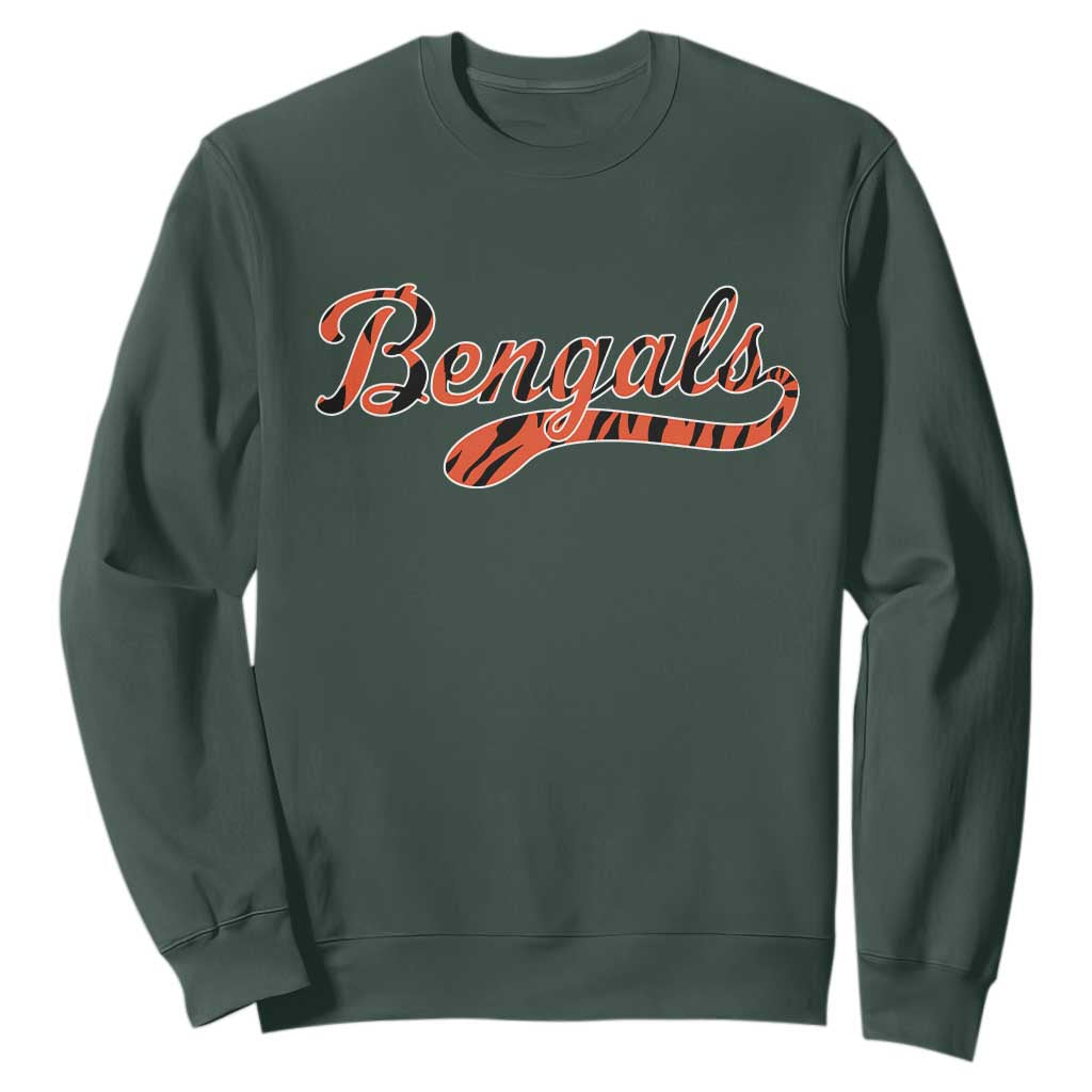 Vintage BFT Football Sweatshirt Retro Sports Style 80s 90s Cincy Lovers TS10 Dark Forest Green Print Your Wear